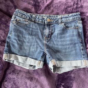 Wonder Nation Denim Jean Shorts with Rolled Cuffs